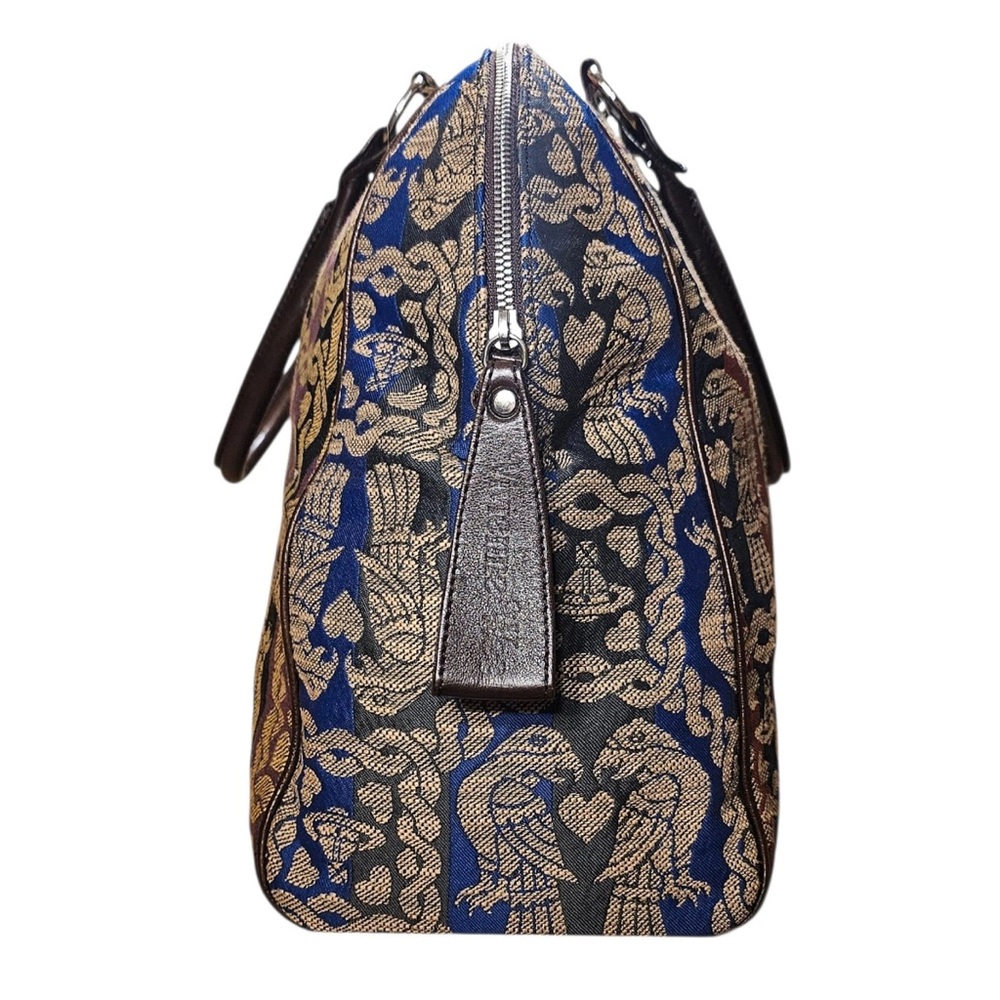 Rare Vivienne Westwood Cloth Large Weekender Bag with leather accents with COA!! - Picture 9 of 14